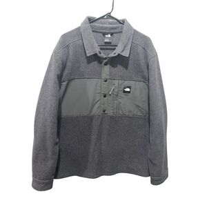The North Face Mens Fleece Pullover Shirt Jacket‎ Gray Size XL